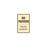 Signs ByLITA Portrait Round no trespassing private property Sign