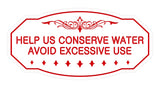 Victorian Help Us Conserve Water Avoid Excessive Use Sign