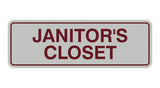 Standard Janitor's Closet Sign