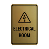 Portrait Round Electrical Room Sign