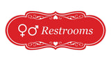 Designer Restrooms Gender Symbols Wall or Door Sign