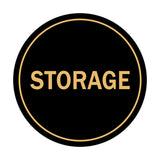 Black / Gold Signs ByLITA Circle Storage Sign