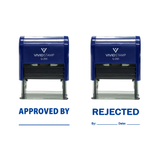 APPROVED / REJECTED By Date Self Inking Rubber Stamp - 2 PACK