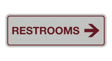 Signs ByLITA Standard RESTROOM (RIGHT ARROW) Sign