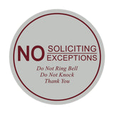Signs ByLITA Circle No Soliciting No Exceptions Sign