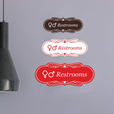Designer Restrooms Gender Symbols Wall or Door Sign