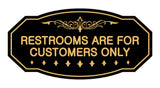 Victorian Restrooms Are For Customers Only Sign