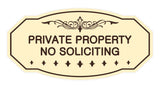 Victorian Private Property No Soliciting Sign