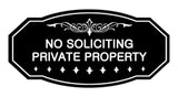 Signs ByLITA Victorian No Soliciting Private Property Sign