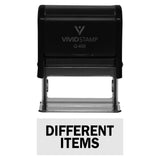 Black DIFFERENT ITEMS Self-Inking Office Rubber Stamp