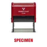 Red SPECIMEN Self Inking Rubber Stamp