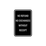 Portrait Round No Refund No Exchanges Without Receipt Sign