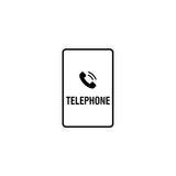 Portrait Round Telephone Sign With Adhesive Tape