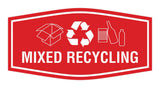 Fancy Mixed Recycling Wall or Door Sign