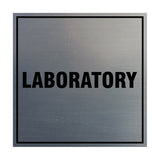 Square Laboratory Sign with Adhesive Tape, Mounts On Any Surface, Weather Resistant