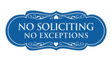 Signs ByLITA Designer No Soliciting No Exceptions Sign