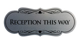 Signs ByLITA Designer Reception This Way Sign