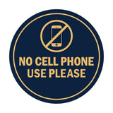 Signs ByLITA Circle No Cell Phone Use Please Sign
