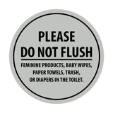 Signs ByLITA Circle Please Do Not Flush Etiquette Sign