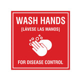 Signs ByLITA Square Wash Hands For Disease Control Sign