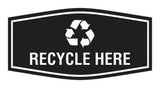 Fancy Recycle Here Wall or Door Sign