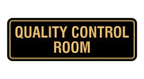 Standard Quality Control Room Sign
