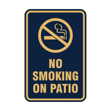 Portrait Round No Smoking On Patio Sign