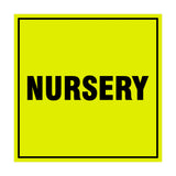 Square Nursery Sign with Adhesive Tape, Mounts On Any Surface, Weather Resistant