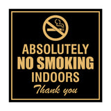 Signs ByLITA Square Absolutely No Indoor Smoking Thank You Sign
