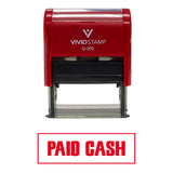 Paid Cash Self-Inking Office Rubber Stamp