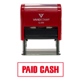 Paid Cash Self-Inking Office Rubber Stamp