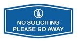Fancy No Soliciting Please Go Away Wall or Door Sign