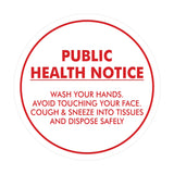 Circle Public Health Notice Wash Your Hands Sign