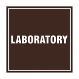 Square Laboratory Sign with Adhesive Tape, Mounts On Any Surface, Weather Resistant