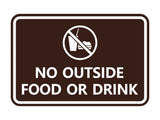 Signs ByLITA Classic Framed No outside food or drink Sign