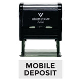 Black MOBILE DEPOSIT Self-Inking Office Rubber Stamp