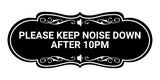 Designer Please keep noise down after 10pm Wall or Door Sign
