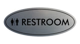 Signs ByLITA Oval Restroom Sign