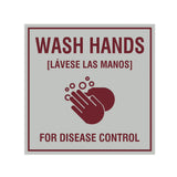Signs ByLITA Square Wash Hands For Disease Control Sign