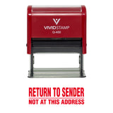 Red Return To Sender Not At This Address Self Inking Rubber Stamp