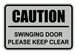 Signs ByLITA Classic Framed Caution Swinging Door Please Keep Clear Sign