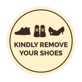 Signs ByLITA Circle Kindly Remove Your Shoes Sign