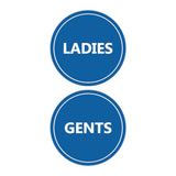 Signs ByLITA Circle Ladies and Gents Sign Set