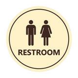 Signs ByLITA Circle Unisex Restroom Sign