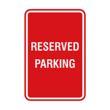 Signs ByLITA Portrait Round Reserved Parking Sign with Adhesive Tape