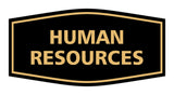 Signs ByLITA Fancy Human Resources Sign with Adhesive Tape, Mounts On Any Surface, Weather Resistant, Indoor/Outdoor Use