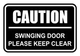 Signs ByLITA Classic Framed Caution Swinging Door Please Keep Clear Sign
