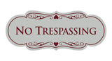 Signs ByLITA Designer No trespassing Sign