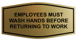 Signs ByLITA Fancy Employees Must Wash Hands Before Returning to Work Sign