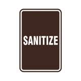 Portrait Round Sanitize Sign